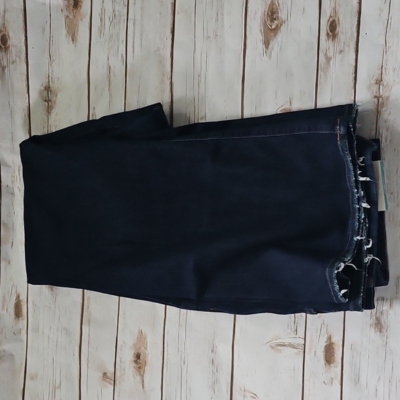 Maurices Everflex Flare Dark Wash Distressed Hem Jeans NWT - Picture 9 of 16